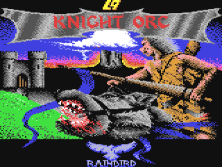 Knight Orc title screen for Commodore 64